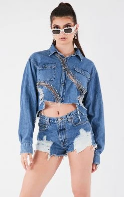 FURST OF A KIND VINTAGE CURVED PIN CHAMBRAY