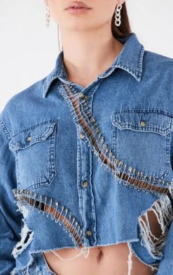 FURST OF A KIND VINTAGE CURVED PIN CHAMBRAY