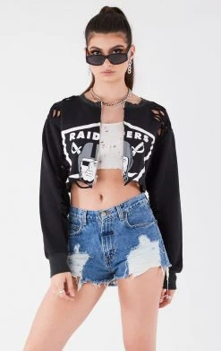 FURST OF A KIND VINTAGE ZIP CROPPED SWEATSHIRT VINTAGE NFL