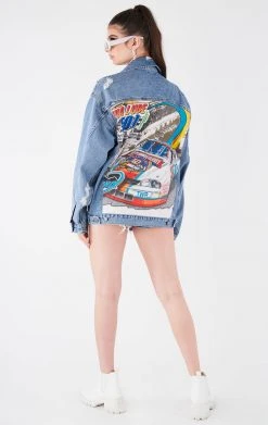 FURST OF A KIND VINTAGE DENIM JACKETS VINTAGE GRAPHIC BACK INSERT DENIM JACKET