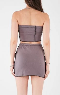 FURST OF A KIND VINTAGE SPLICED TUBE TOP AND SKIRT SET