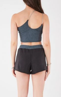 FURST OF A KIND VINTAGE ONE SHOULDER DOUBLE CHAIN SHORT SET VINTAGE COLLEGE