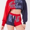FURST OF A KIND VINTAGE SPLICED HOODIE AND SHORT SET VINTAGE NFL 1 FURST OF A KIND VINTAGE SPLICED HOODIE AND SHORT SET VINTAGE NFL