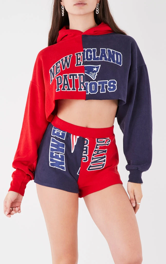 FURST OF A KIND VINTAGE SPLICED HOODIE AND SHORT SET VINTAGE NFL 3 FURST OF A KIND VINTAGE SPLICED HOODIE AND SHORT SET VINTAGE NFL