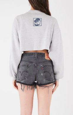 FURST OF A KIND VINTAGE ZIP CROPPED SWEATSHIRT VINTAGE COLLEGE