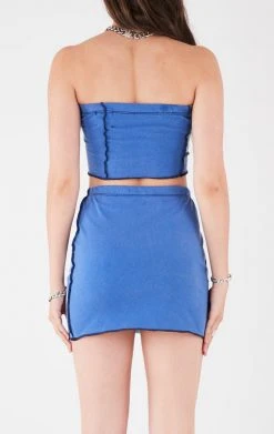 FURST OF A KIND VINTAGE SPLICED TUBE TOP AND SKIRT SET VINTAGE DRINKS