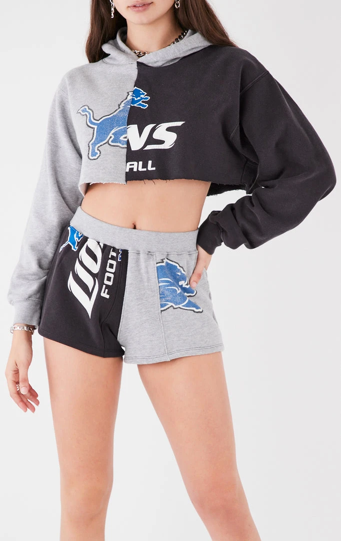 FURST OF A KIND VINTAGE NFL VINTAGE SPLICED HOODIE AND SHORT SET 3 FURST OF A KIND VINTAGE NFL VINTAGE SPLICED HOODIE AND SHORT SET