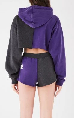 FURST OF A KIND VINTAGE COLLEGE VINTAGE SPLICED HOODIE AND SHORT SET