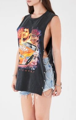 FURST OF A KIND VINTAGE CHAIN SIDE SLEEVELESS TEE VINTAGE CHAINS