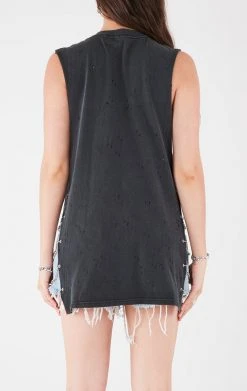 FURST OF A KIND VINTAGE CHAIN SIDE SLEEVELESS TEE VINTAGE CHAINS