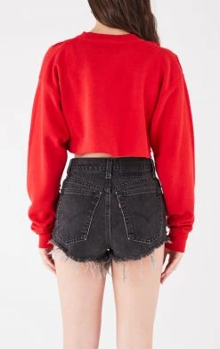 FURST OF A KIND VINTAGE ZIP CROPPED SWEATSHIRT VINTAGE COLLEGE