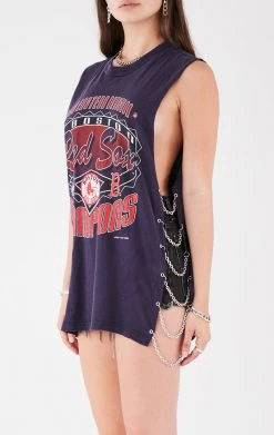 FURST OF A KIND VINTAGE CHAIN LADDER SIDE SLEEVELESS TEE