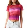 ONLY HEARTS OMBRE TULLE SHORT SLEEVE TEE SALE