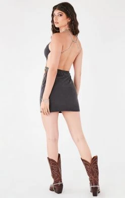 FURST OF A KIND VINTAGE CUT OUT SIDE CHAIN DRESS VINTAGE CHAINS