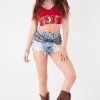 FURST OF A KIND FESTIVAL VINTAGE DOUBLE PIN FRONT CROPPED TANK