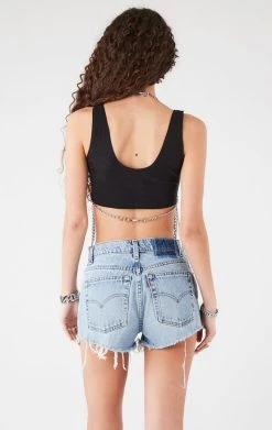 FURST OF A KIND VINTAGE CROPPED TANK WITH BODY CHAIN