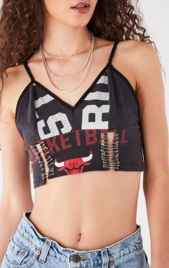 FURST OF A KIND VINTAGE DOUBLE PIN FRONT CROPPED TANK