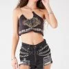 FURST OF A KIND VINTAGE CHAINS VINTAGE ONE SHOULDER DOUBLE CHAIN STRAP TANK