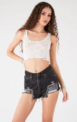 FURST OF A KIND VINTAGE BLACK DENIM SHORTS