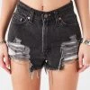 FURST OF A KIND VINTAGE BLACK DENIM SHORTS