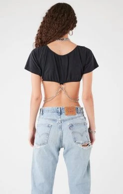 FURST OF A KIND VINTAGE O-RING CHAIN CROP TEE VINTAGE CHAINS