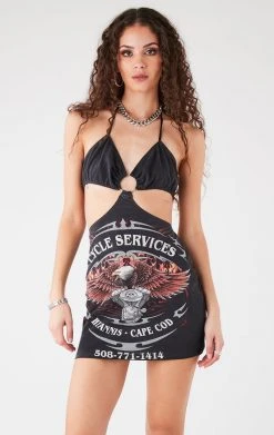 FURST OF A KIND VINTAGE CUT OUT HALTER DRESS