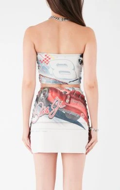 FURST OF A KIND VINTAGE CHAIN LADDER TUBE TOP AND SKIRT SET FESTIVAL