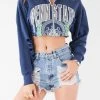FURST OF A KIND VINTAGE ZIP CROPPED SWEATSHIRT