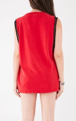 FURST OF A KIND VINTAGE CHAIN TRIM SLEEVELESS TEE