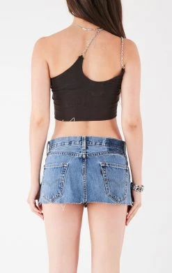 FURST OF A KIND VINTAGE ONE SHOULDER DOUBLE CHAIN STRAP TANK VINTAGE CHAINS