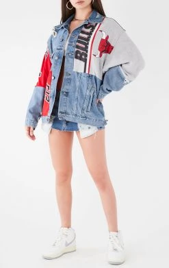 FURST OF A KIND VINTAGE SPLICED PATCHWORK DENIM JACKET