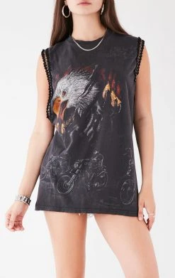 FURST OF A KIND VINTAGE CHAIN TRIM SLEEVELESS TEE