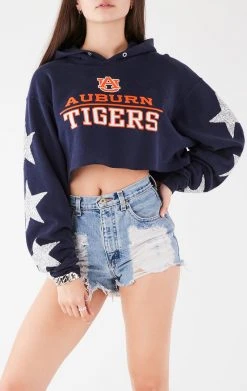 FURST OF A KIND VINTAGE STAR PATCH CROPPED HOODIE