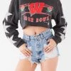 FURST OF A KIND VINTAGE STAR PATCH CROPPED HOODIE