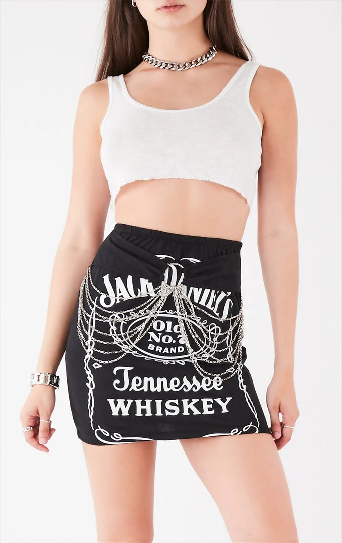 FURST OF A KIND VINTAGE WATERFALL CHAIN FRONT SKIRT 4 FURST OF A KIND VINTAGE WATERFALL CHAIN FRONT SKIRT