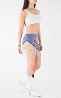 FURST OF A KIND VINTAGE RHINESTONE FRINGE SKIRT