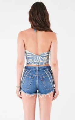 FURST OF A KIND VINTAGE HAWAIIAN TIE NECK WRAP TOP FESTIVAL 7 FURST OF A KIND VINTAGE HAWAIIAN TIE NECK WRAP TOP FESTIVAL