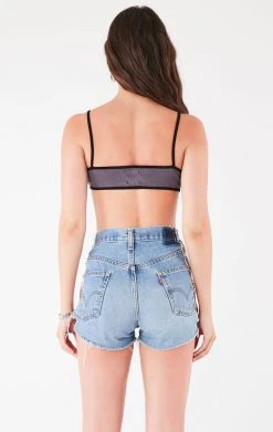 FURST OF A KIND VINTAGE RHINESTONE FRINGE BRA TOP