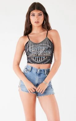 FURST OF A KIND VINTAGE RHINESTONE FRINGE TANK