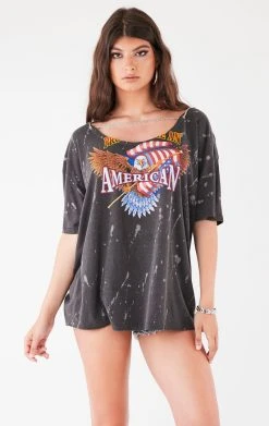 FURST OF A KIND VINTAGE CHAIN OVERLAY CUTOUT BACK TEE FESTIVAL