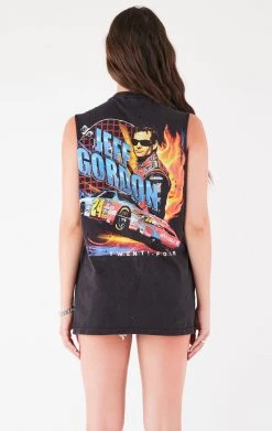 FURST OF A KIND VINTAGE PINS VINTAGE CURVED SAFETY PIN SLEEVELESS TEE