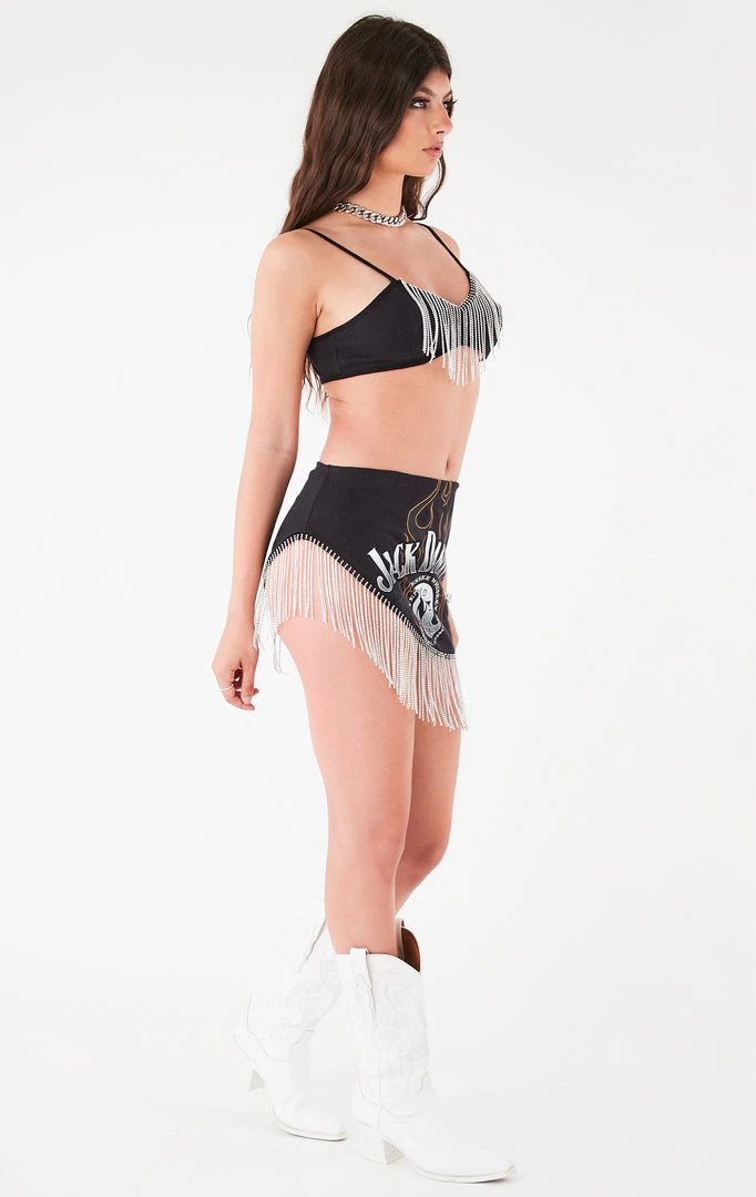 FURST OF A KIND VINTAGE RHINESTONE FRINGE BRA TOP AND SKIRT SET 6 FURST OF A KIND VINTAGE RHINESTONE FRINGE BRA TOP AND SKIRT SET