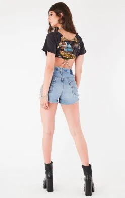 FURST OF A KIND VINTAGE O-RING CHAIN CROP TEE FESTIVAL