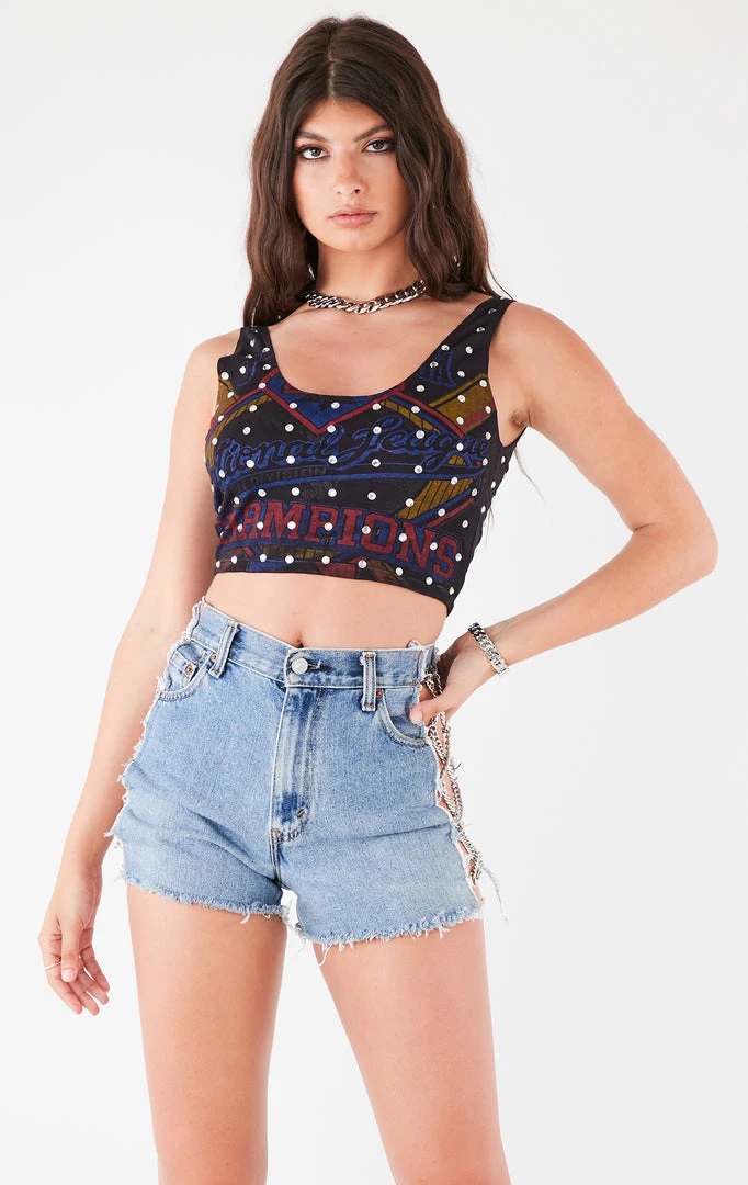 FURST OF A KIND VINTAGE ALLOVER RHINESTONE TANK VINTAGE SPORTS 3 FURST OF A KIND VINTAGE ALLOVER RHINESTONE TANK VINTAGE SPORTS