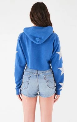 FURST OF A KIND VINTAGE STAR PATCH CROPPED HOODIE VINTAGE COLLEGE