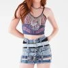 FURST OF A KIND VINTAGE RHINESTONE FRINGE TANK