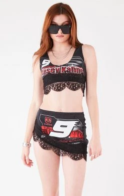 FURST OF A KIND VINTAGE LACE TRIM TANK AND SKIRT SET FESTIVAL