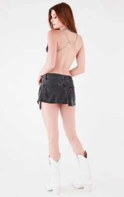 FURST OF A KIND FESTIVAL VINTAGE WATERFALL CHAIN BRA TOP