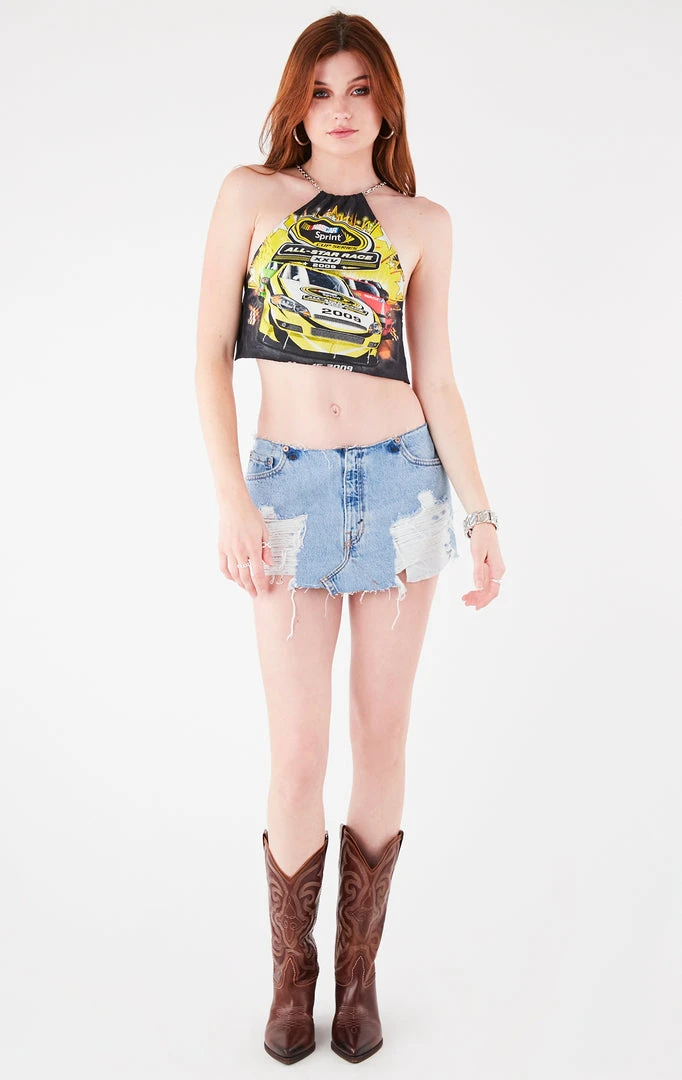 FURST OF A KIND VINTAGE HALTER NECK WATERFALL CHAIN BACK TOP 4 FURST OF A KIND VINTAGE HALTER NECK WATERFALL CHAIN BACK TOP