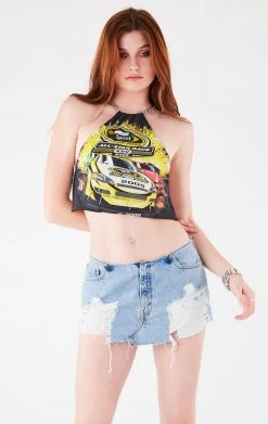 FURST OF A KIND VINTAGE HALTER NECK WATERFALL CHAIN BACK TOP 7 FURST OF A KIND VINTAGE HALTER NECK WATERFALL CHAIN BACK TOP